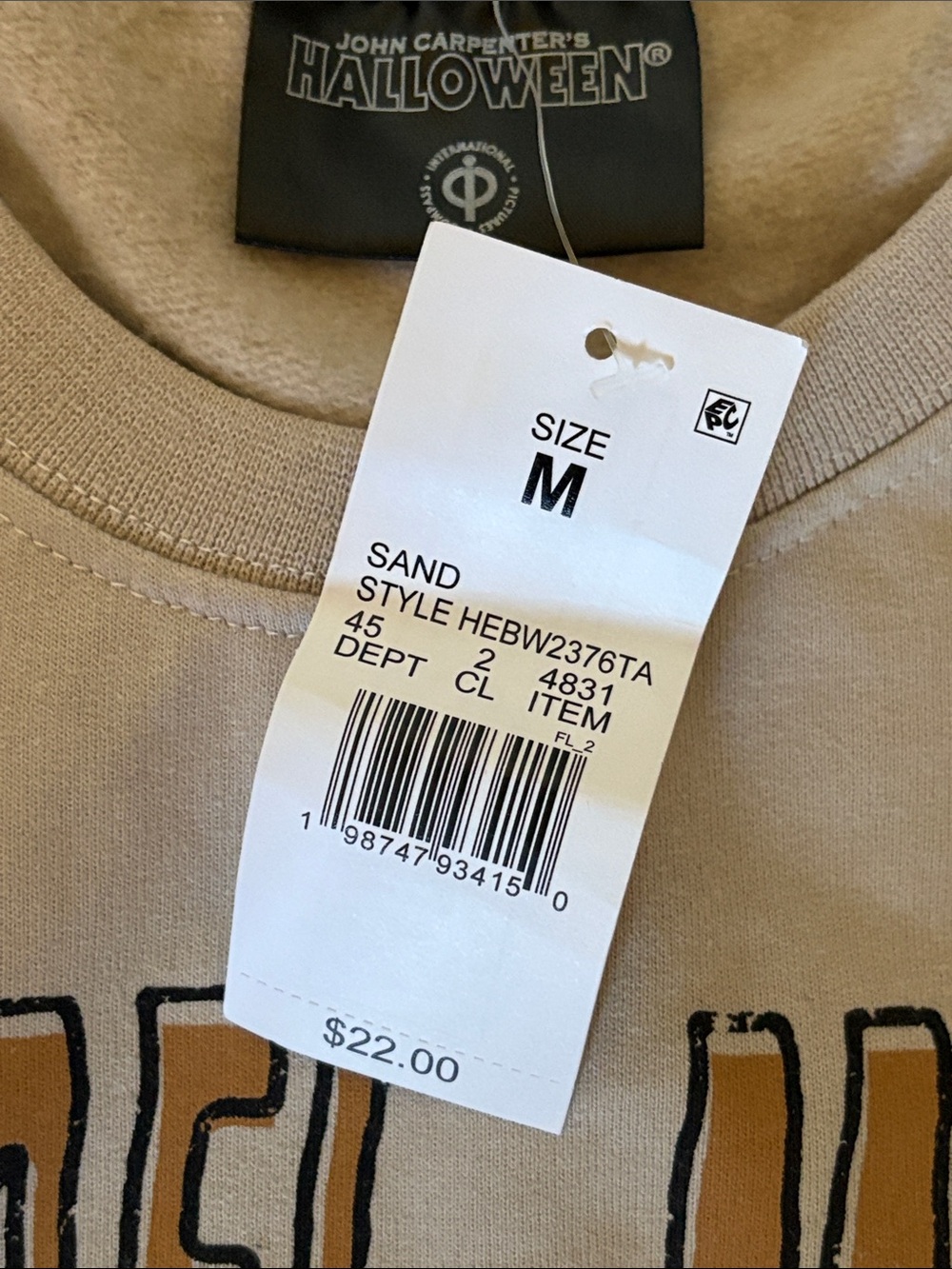 Michael Myers Graphic Crewneck Sweater - Beige - Picture 4 of 8